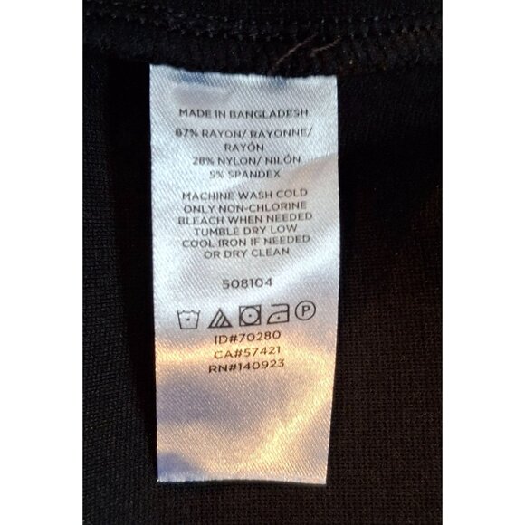 Womens Black Ankle-Length Leggings By Loft Outlet Rayon Blend Size XL Stretchy & - Picture 4 of 6